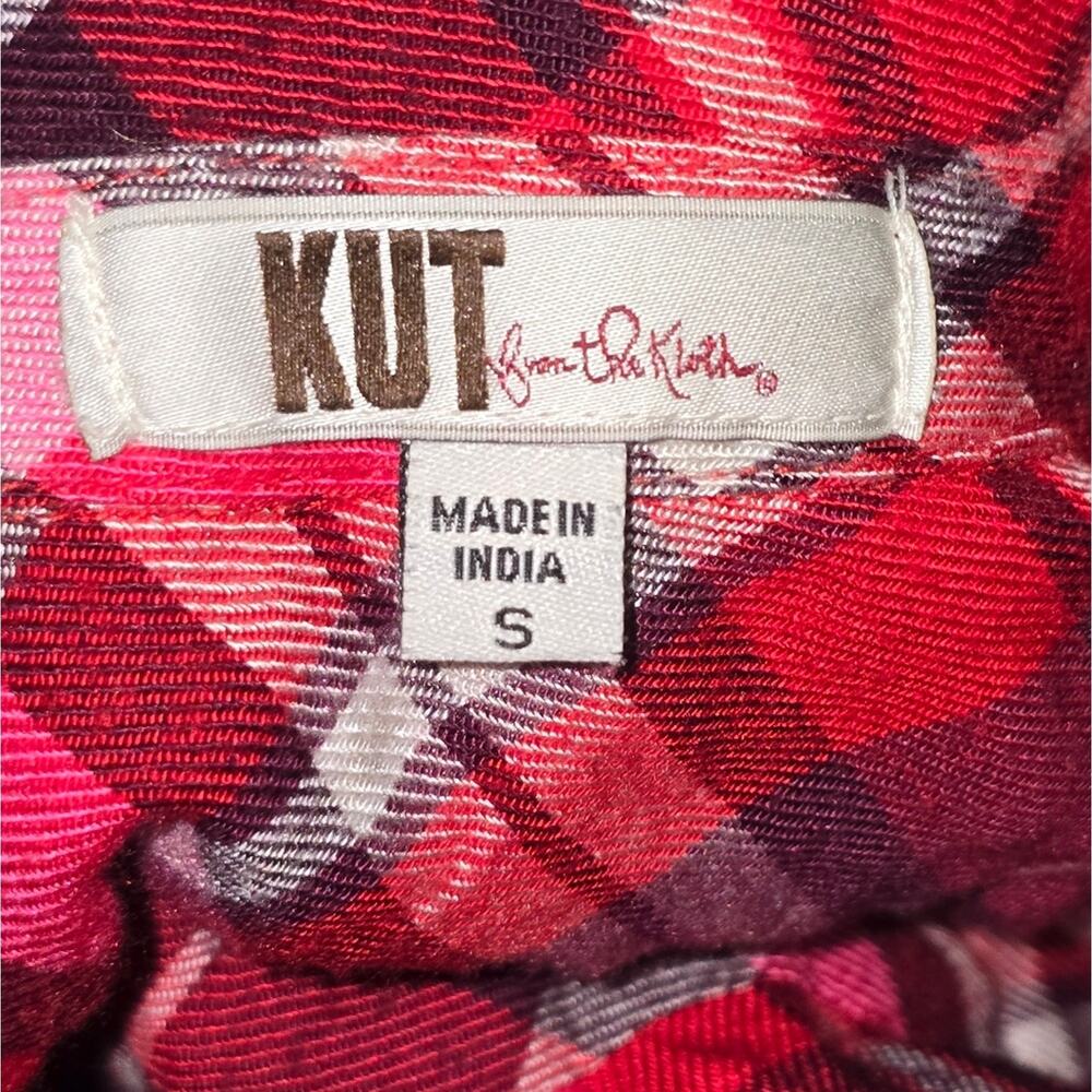 Kut From The Kloth Women Red White Long-Sleeve Shirt Blouse Top Size SMALL - Picture 11 of 11